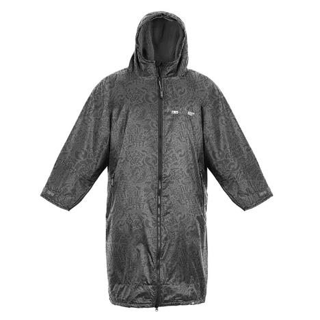 Two Bare Feet Weatherproof Classic Print Changing Robe - Black / Charcoal £79.99